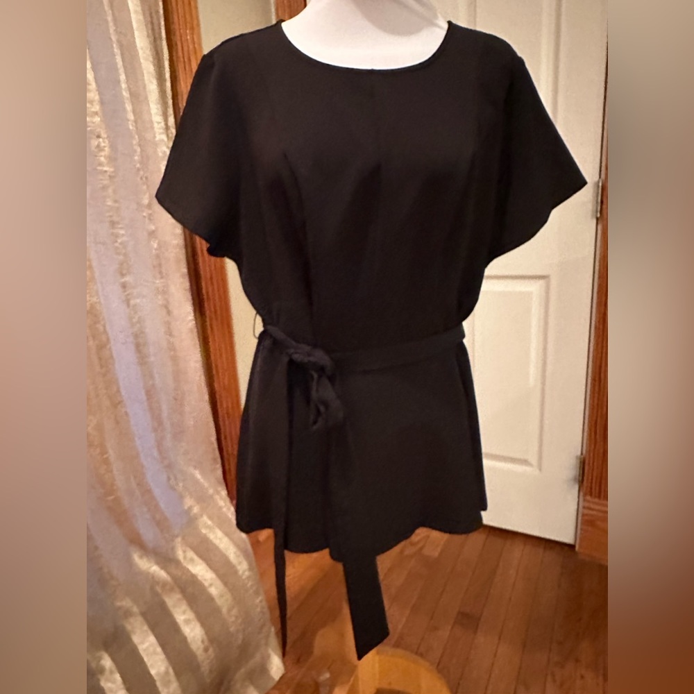 Black Lane Bryant top. Belt included.